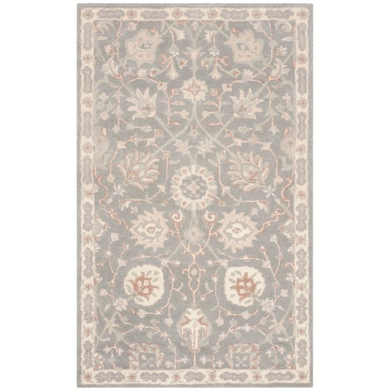 SAFAVIEH Handmade Heritage Plume Stripe Traditional Oriental Wool Rug