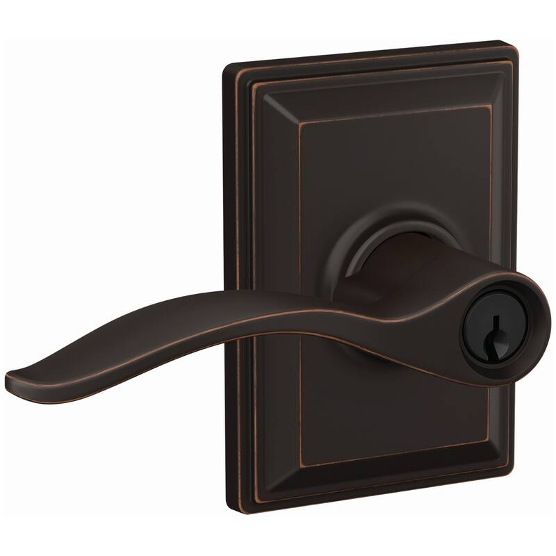 Schlage F51A-PEN-GDV Custom Pennant Passage or Privacy Door Lever Set