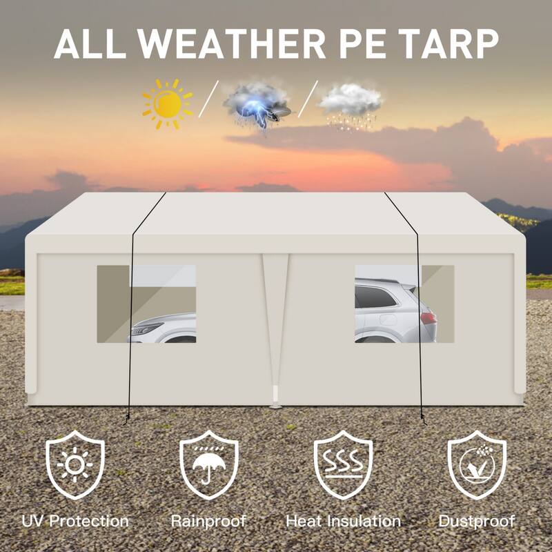 10'x20' Portable Carport Garage Tent Outdoor Storage Shed