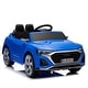 preview thumbnail 2 of 34, 12V Licensed Audi SQ8 for Kids Electric Car with Dual Drive, Blue, 2-Seat
