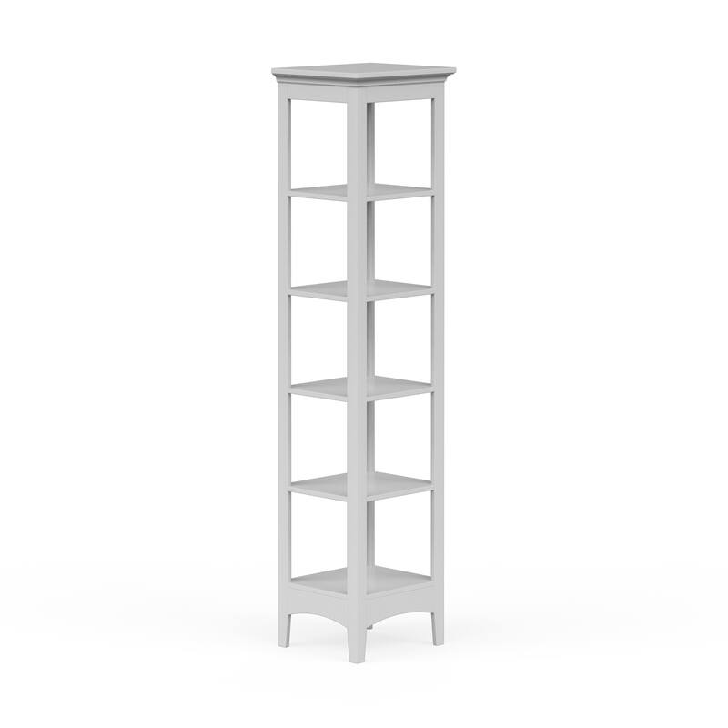 Teamson Home Madison Freestanding Linen Tower - 13"L x 15"W x 63"H