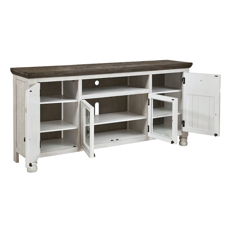 Ashley Furniture Havalance Two-Tone TV Stand - 74"W x 18"D x 36"H