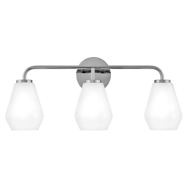 Lark 85503 Gio 3 Light 24" Wide Vanity Light with Cased Opal Glass - Chrome