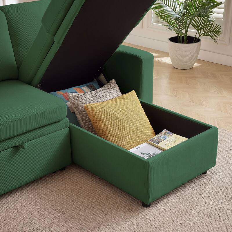 78.94" Pin Striped Fabric Sleeper Sofa