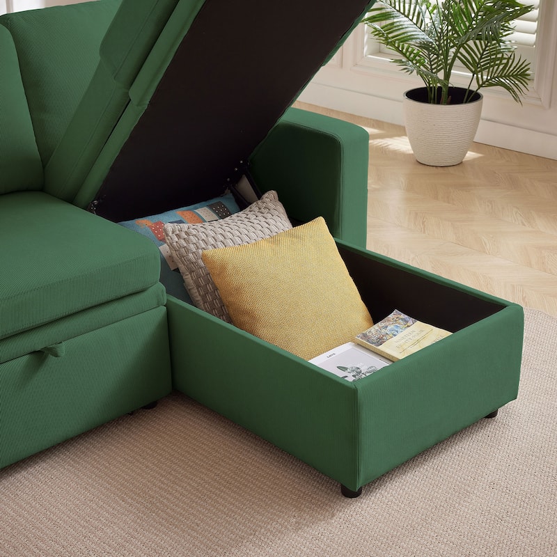 78.94" Striped Fabric Sleeper Sofa