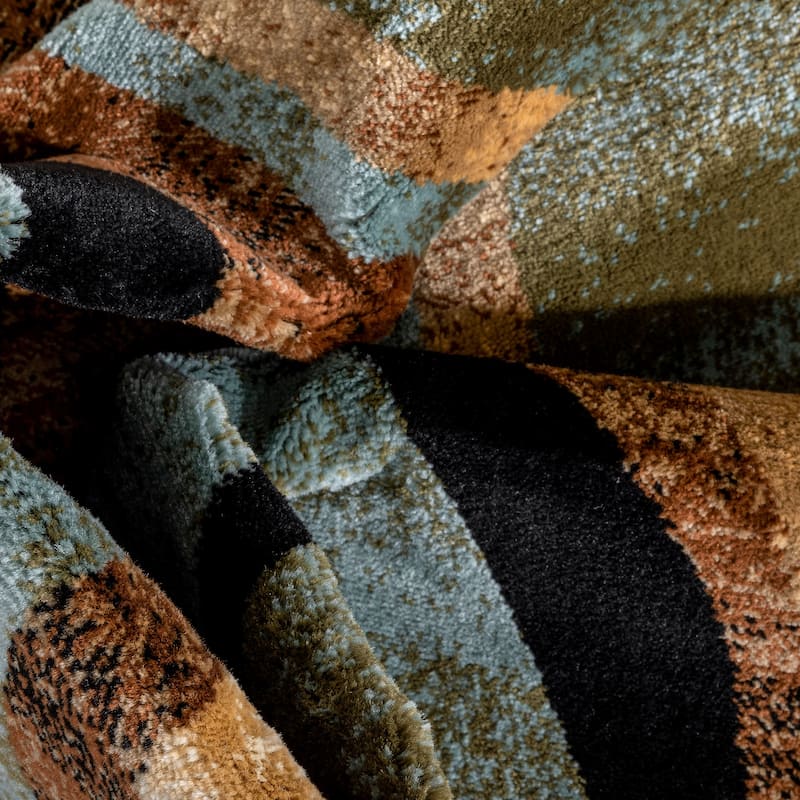 Well Woven Barclay Nirvana Waves Abstract Modern Waves Area Rug