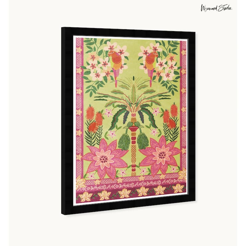 Wynwood Studio Jungle Tapestry Ii Framed Tropical Chinoiserie Art Prints