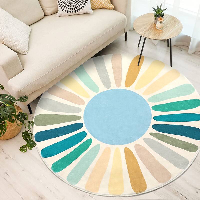 Garvee Rainbow Sol Kids Area Rug