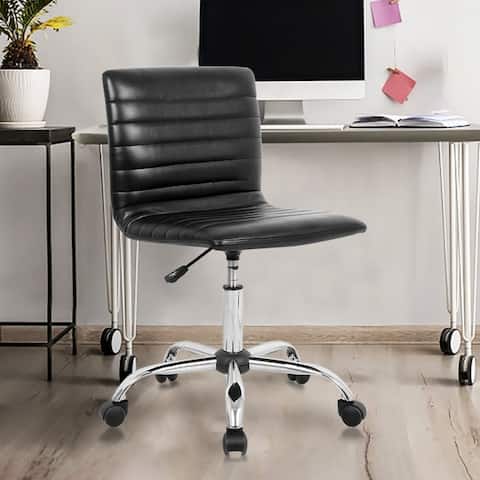 Home Office Desk Chair Task Chairs Swivel Ribbed Task Vanity Chair