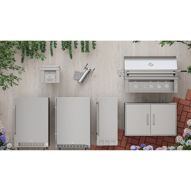 EdgeStar 15 Inch Wide 20 Lbs. Built-In Outdoor Ice Maker with Up to 25