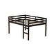 preview thumbnail 38 of 50, Solid Rubberwood Loft Bed Frame with Ladder, Guardrails and Underbed Storage Space - Low Height Design for Kids and Teens