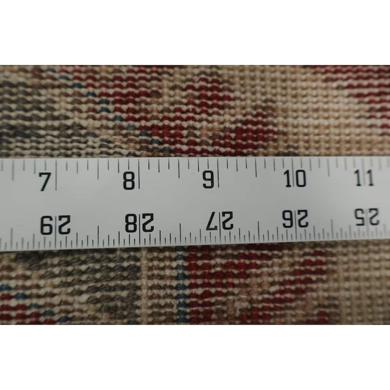 Hand Knotted Oriental 100% Wool Carpet Traditional Tribal Greys & Charcoal Meshkin Runner Rug - 10' 1'' X 3' 4''