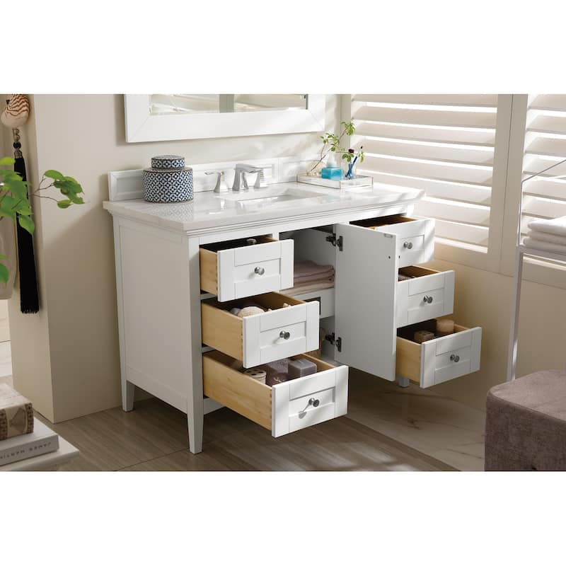 James Martin Vanities Palisades 48" Single Vanity, Bright White