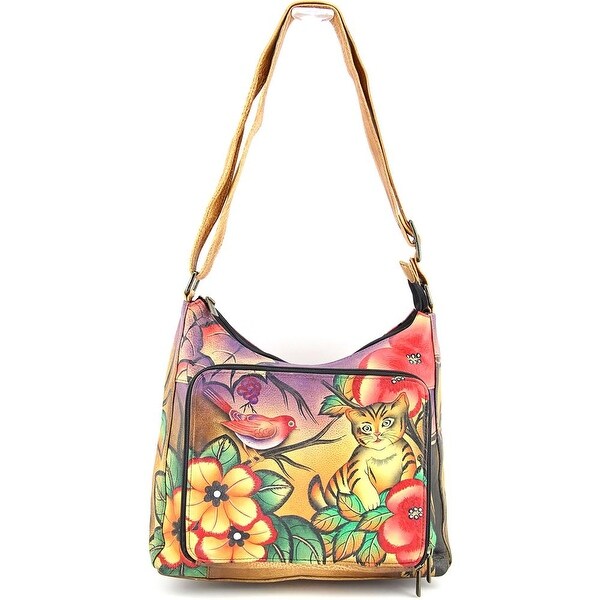 Anuschka 7178 Women Leather Tan Messenger - Beige