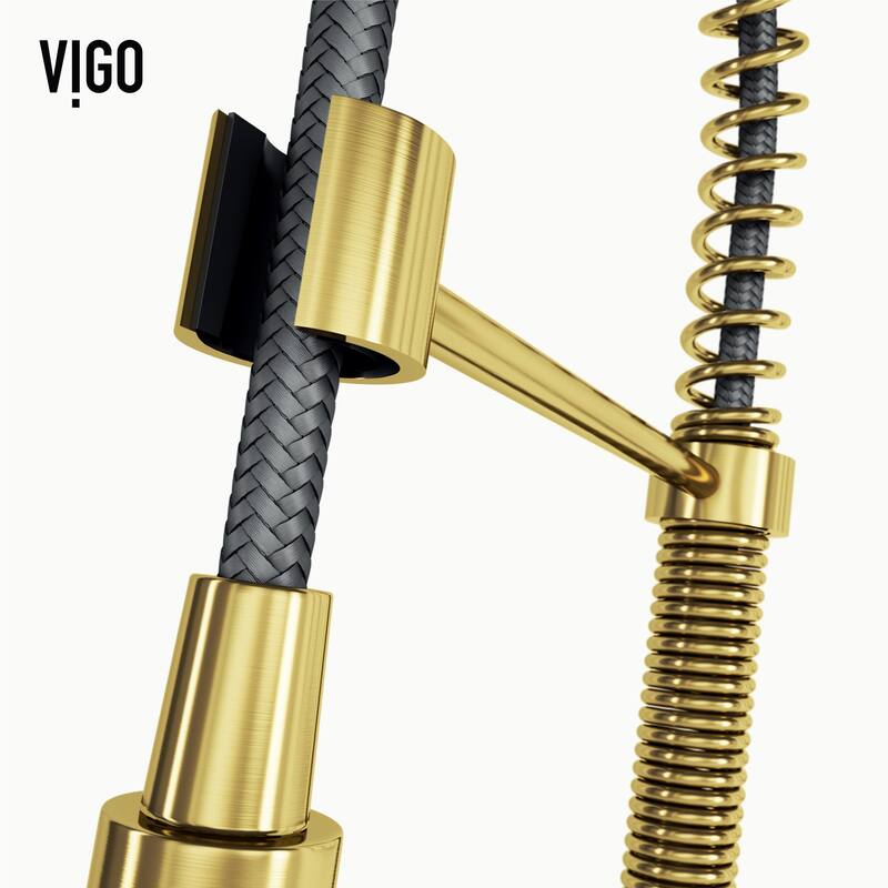 VIGO Edison 19" H Single Handle Pull-Down Sprayer Kitchen Faucet