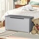 preview thumbnail 3 of 7, Kids Wooden Toy Box Storage with Safety Hinged Lid for Ages 3+