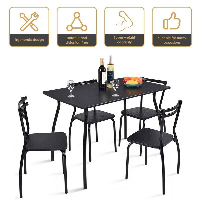 5 pcs Dining Table and Chair Set