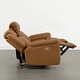 preview thumbnail 45 of 82, Spruce & Spring Genuine Leather Power Reclining Sofa with Optional Console & Flip-Down Table