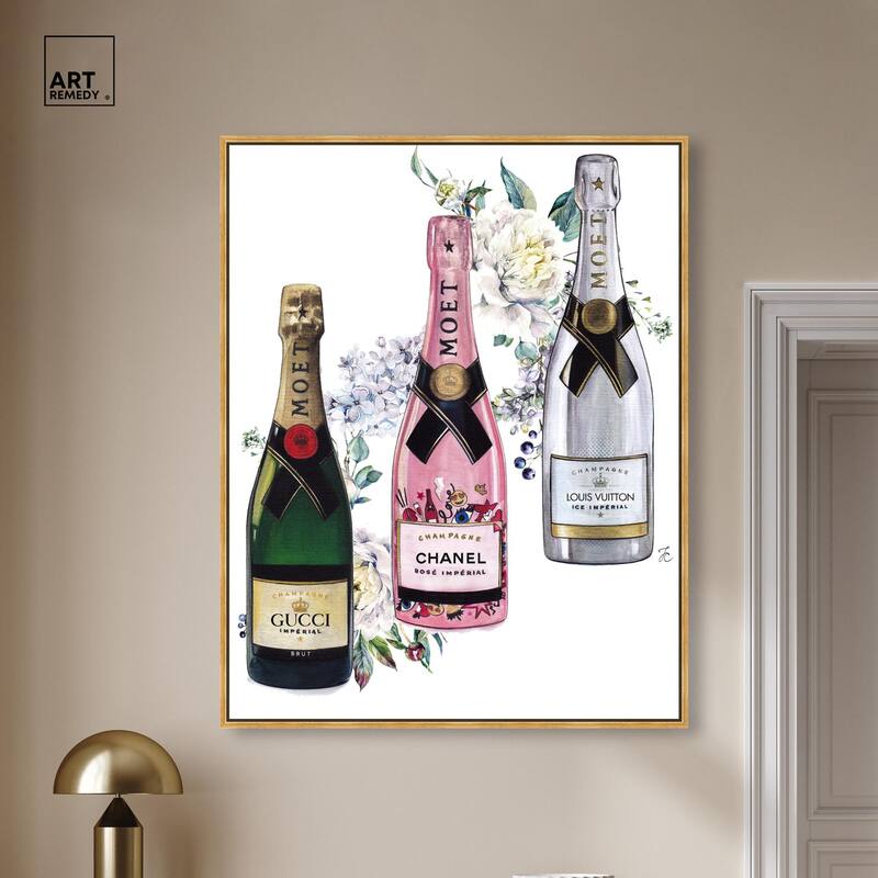 Doll Memories - Champagne Floral Canvas by Art Remedy