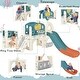 preview thumbnail 11 of 34, Kids Slide Playset Structure, Castle Climbing Crawling Playhouse w/ Slide, Arch Tunnel, Ring Toss & Basketball Hoop for Toddlers