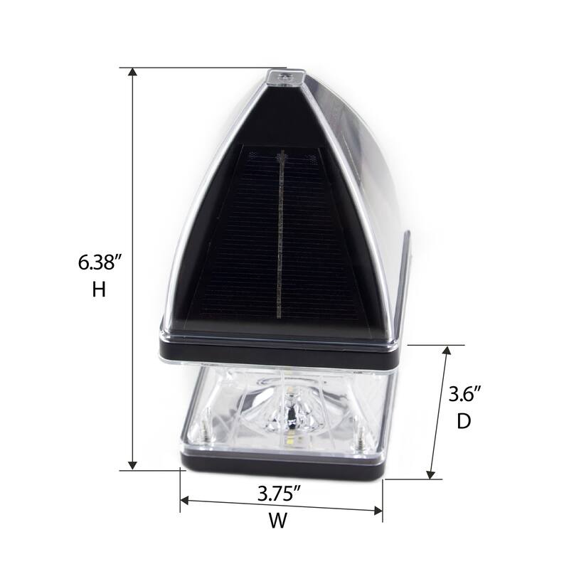 Gothic Solar LED Deck Post Cap Light with 2 Color Options (2-Pack)-DISCONTINUED