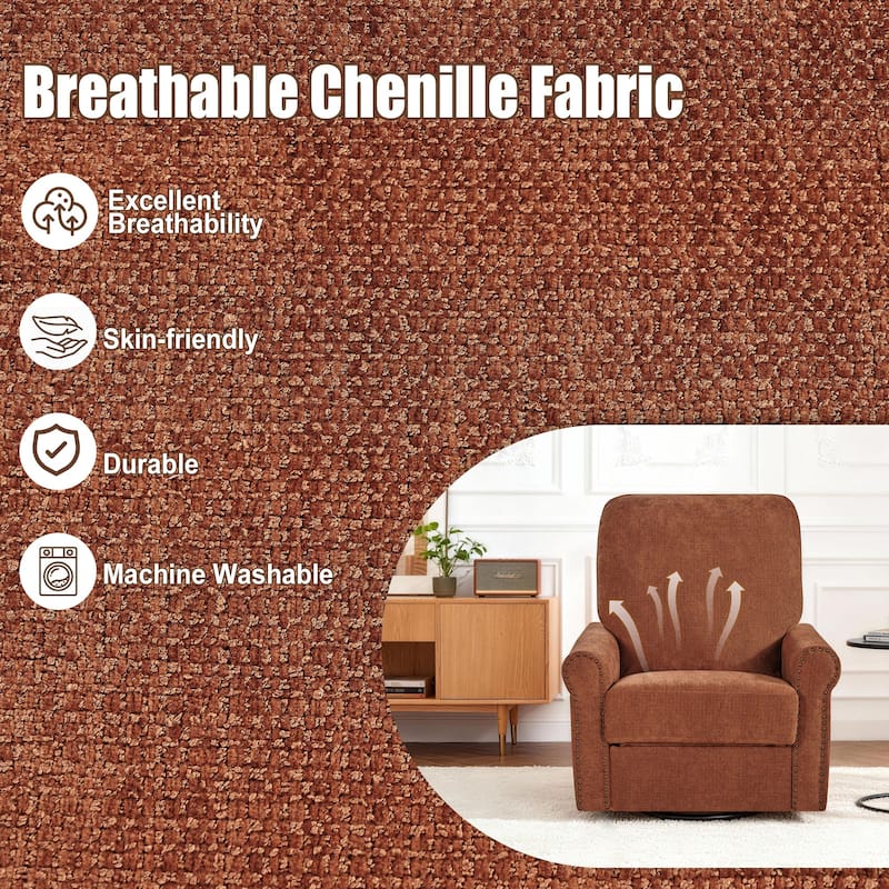 Heido 360 Degree Swivel Glider Manual Recliner Leisure Sofa Chair