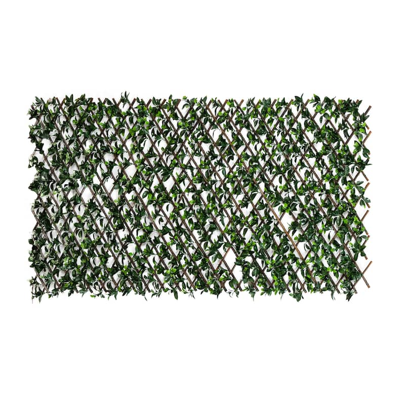 Artificial Gardenia UV Resistant Expandable Outdoor Fence - 40" x 80"