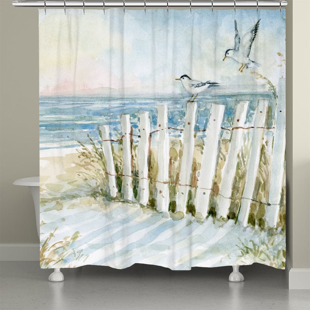 Laural Home Coastal Sanctuary Dunes Shower Curtain 71x72