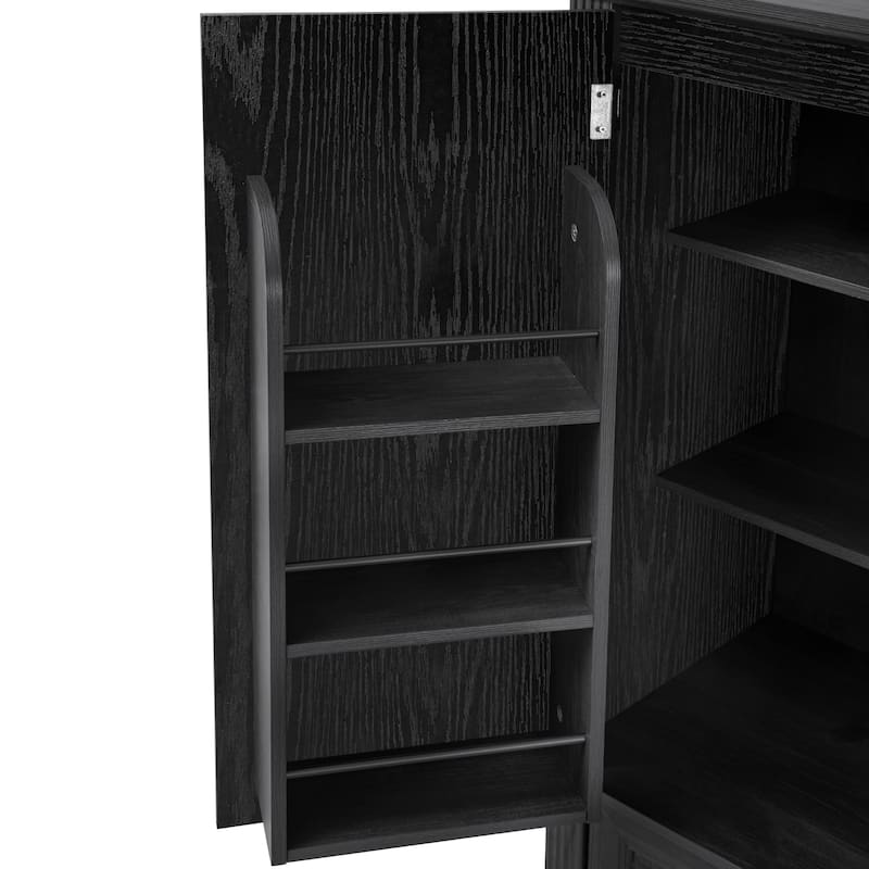 71" Tall Kitchen Pantry Cabinet with 3 Pull-Out Organizers, Freestanding Cupboard With Adjustable Shelves, Versatile Storage