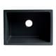 preview thumbnail 11 of 9, 24" Black Matte Reversible Smooth / Fluted Single Bowl Fireclay Farm Sink