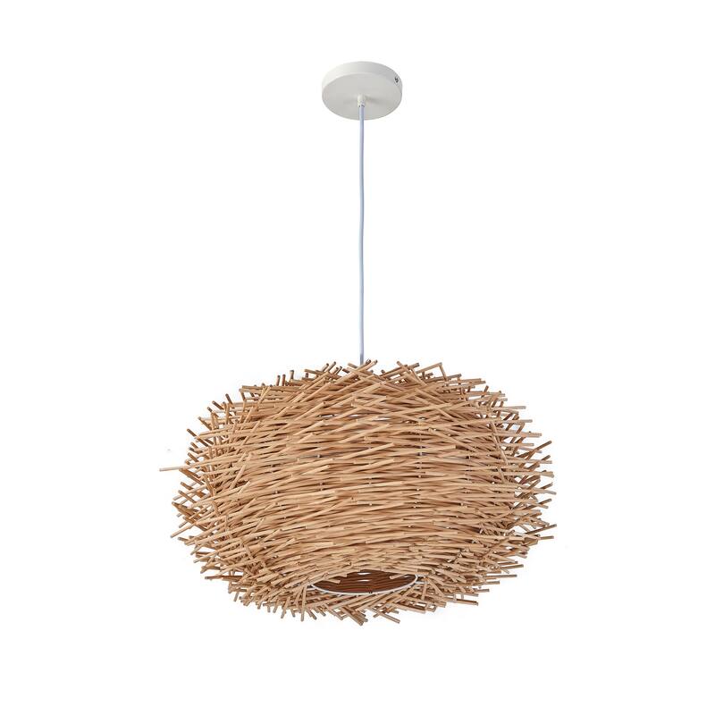 20 inch bamboo bird nest shape pendant