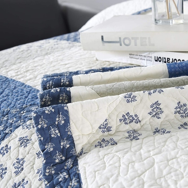 KASENTEX Cotton Patchwork Quilt Floral Patchwork Oversized