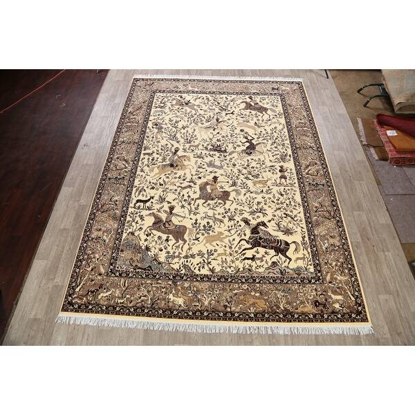 Shop Hunting Design Tabriz Turkish Area Rug Dining Room Large