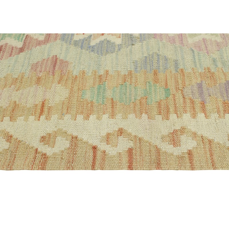 Sun Faded Flatweave Moneera Grey/Beige Rug - 3'3" x 4'9"