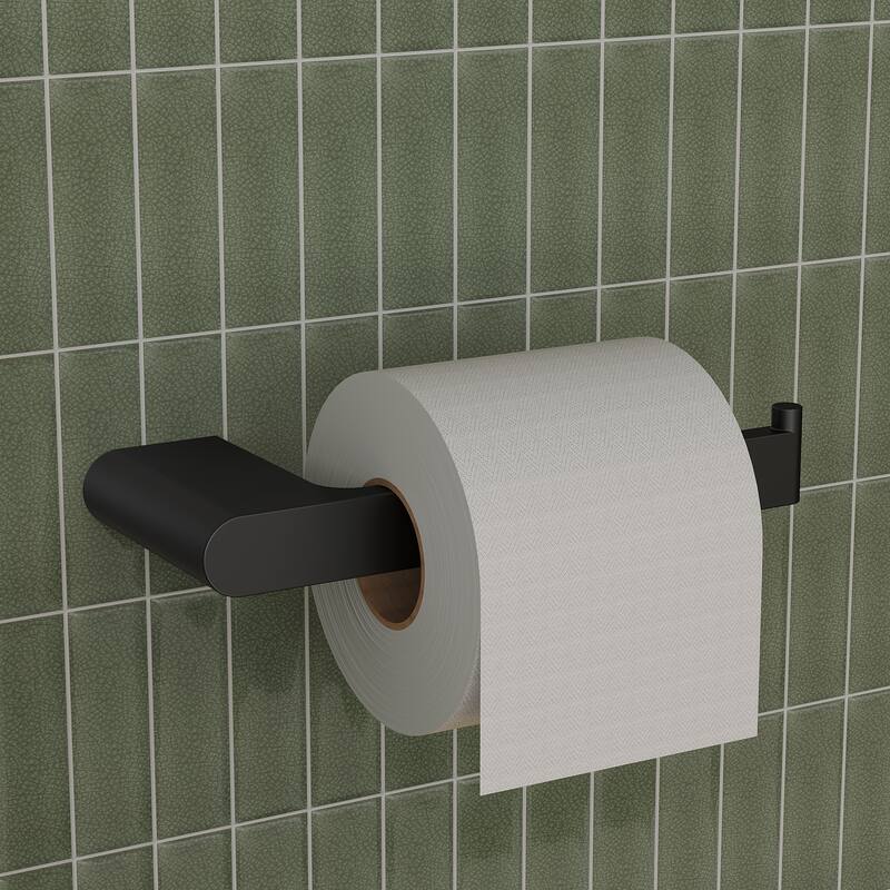 4-Piece Bathroom Hardware Accessories Set, Wall Mount Towel Bar, Toilet Paper Holder, Hand Towel Rack 1 Towel Hooks