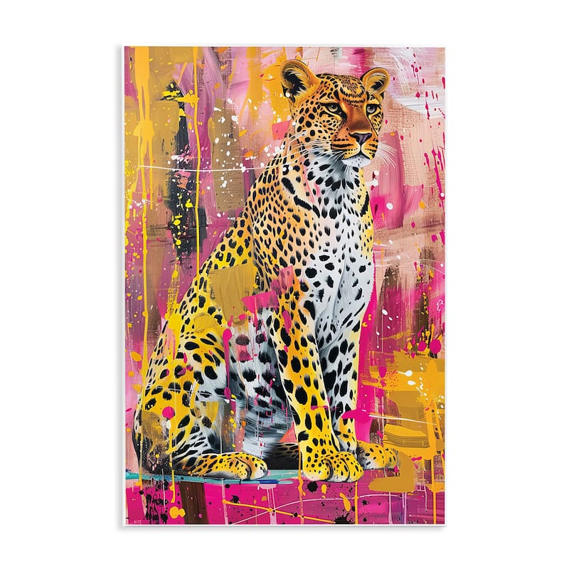 Stupell Urban Abstraction Cheetah Wall Plaque Art Design By LSR Design Studio - 13 x 19
