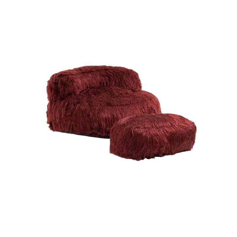 Bean Bag Chair,Floor Sofa with Handle,Accent Sofa Chair with Ottoman for Gaming Reading Relaxing