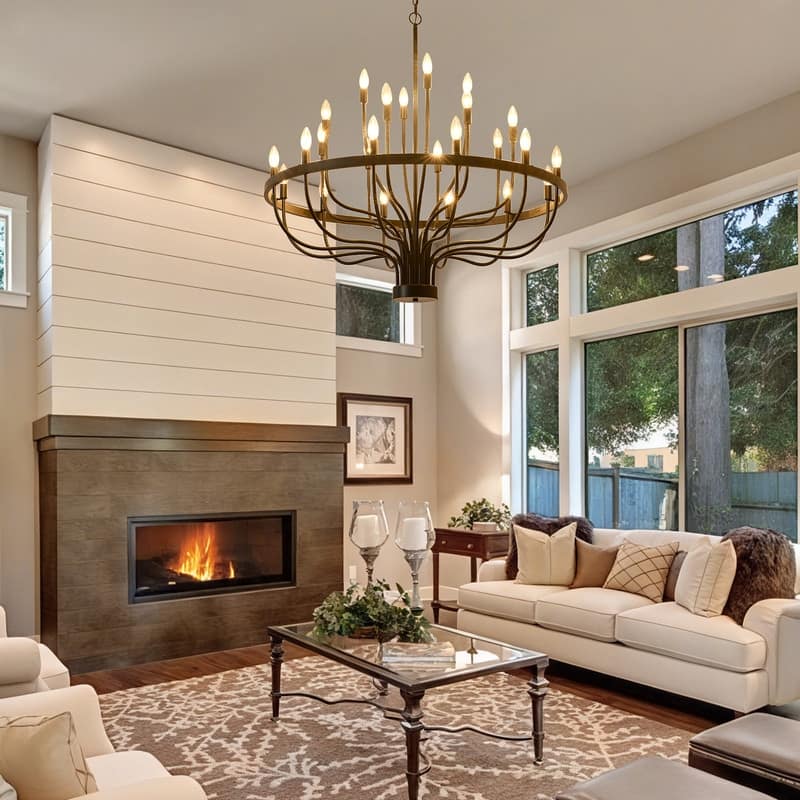 Farmhouse Chandelier Large Wagon Wheel Chandeliers Candle Chandelier