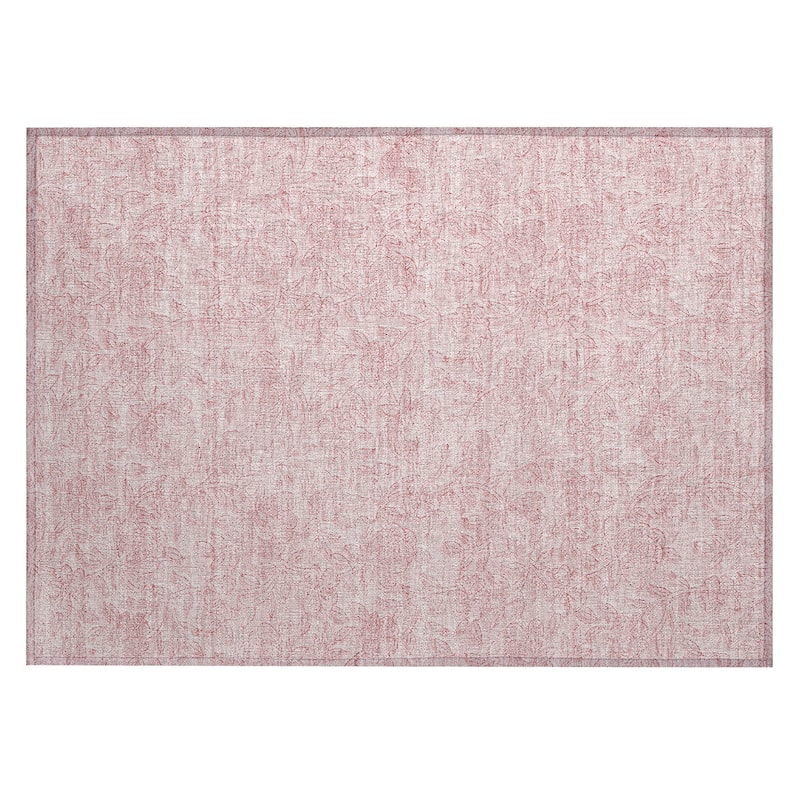 Machine Washable Indoor/ Outdoor Chantille Floral Farmhouse Rug