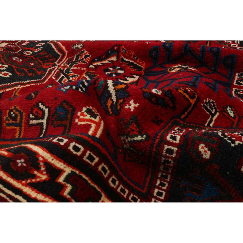 ECARPETGALLERY Hand-knotted Melis Vintage Red Wool Rug - 5'3 x 8'7