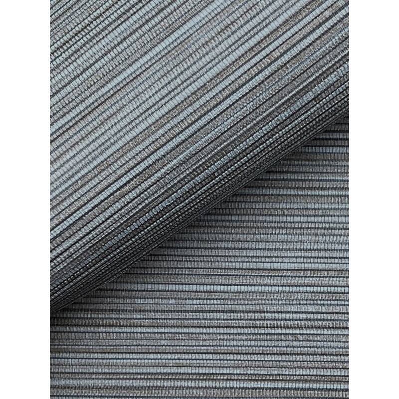 Warner Lorn Blue Faux Grasscloth Wallpaper