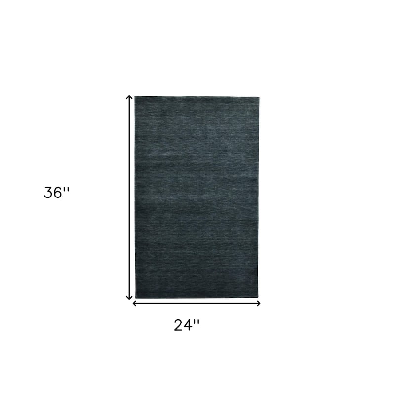 HomeRoots Solid Color Transitional Rectangle Area Rug - 36.00 in. x 24.00 in. x 0.80 in.