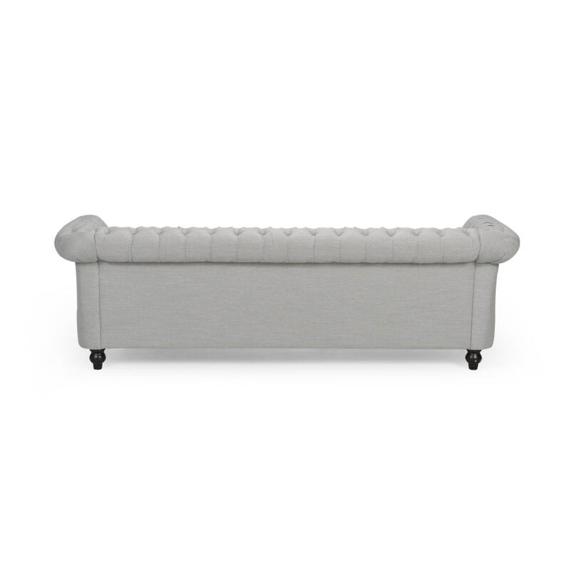 Roomfitters Modern Chesterfield 3-Seater Sofa, Tufted Upholstered Couch with Nailhead Trim and Deep Seating