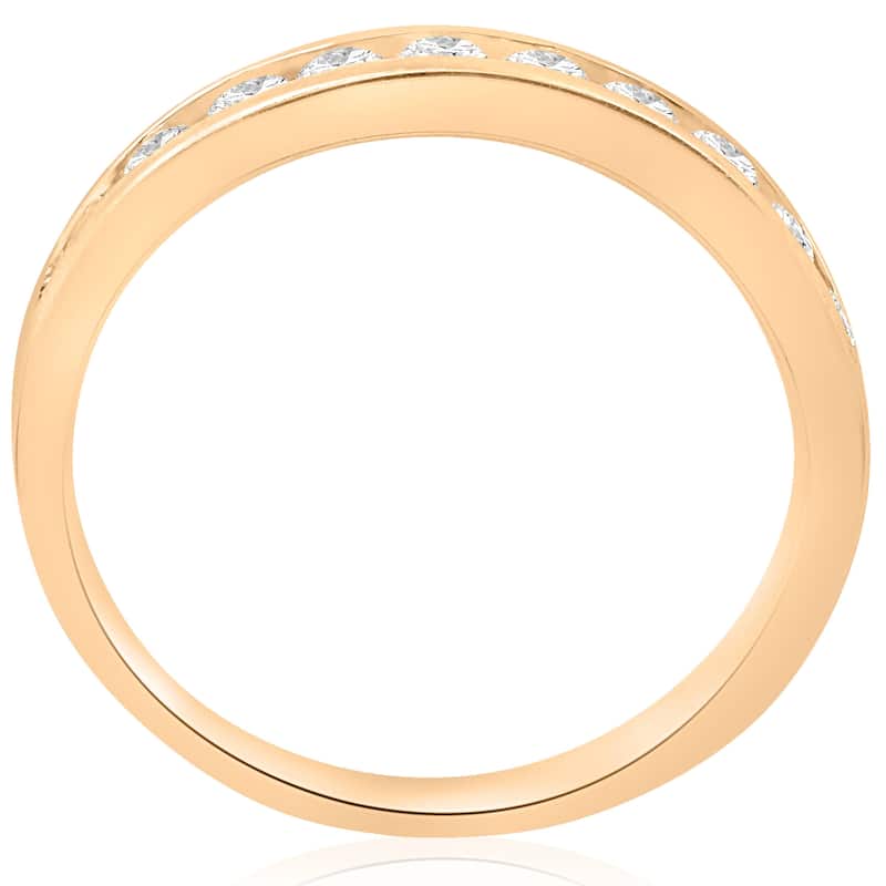 1/2 cttw Diamond Channel Set Wedding Ring Yellow Gold
