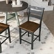 preview thumbnail 7 of 15, Jonah Farmhouse Wood Ladder Back Counter Height Chairs by Furniture of America (Set of 2)