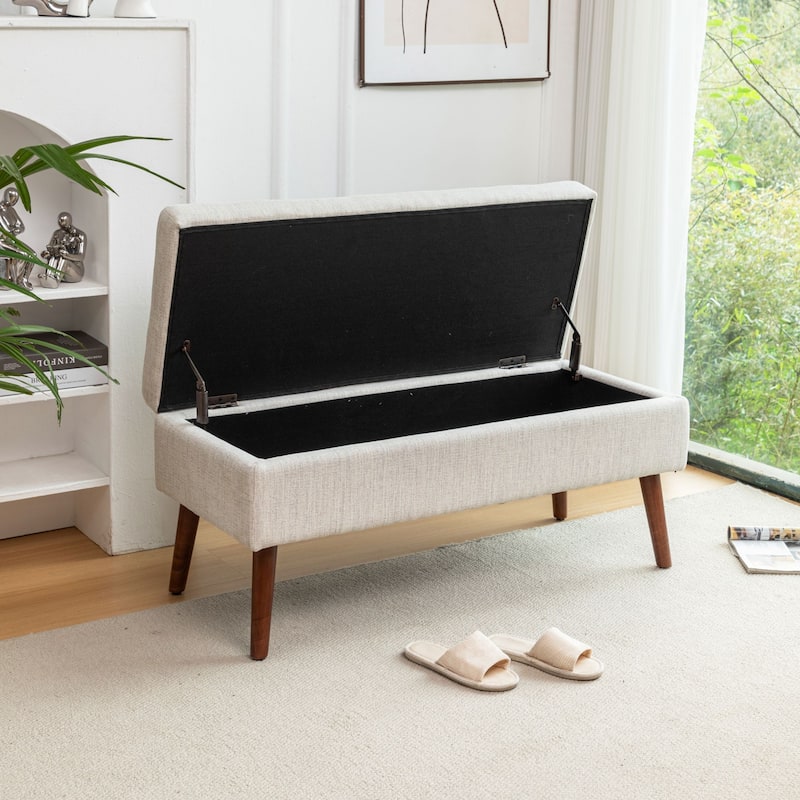 Oaks Aura Storage Bench for Bedroom, End of Bed Bench, Foot of Bed Bench, Entryway Bench Storage Ottoman Bench