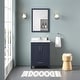 preview thumbnail 57 of 109, OVE Kansas Single Sink Bathroom Vanity, Dove White Engineered Stone Top