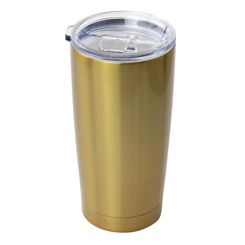 WAO 18oz Thermal Tumbler with Acrylic Lid in Dark Gold