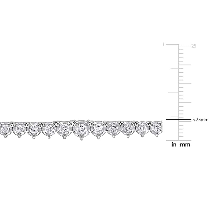 Miadora 14k or 18k White Gold Diamond Necklace 4 to 15 3/8ct TDW