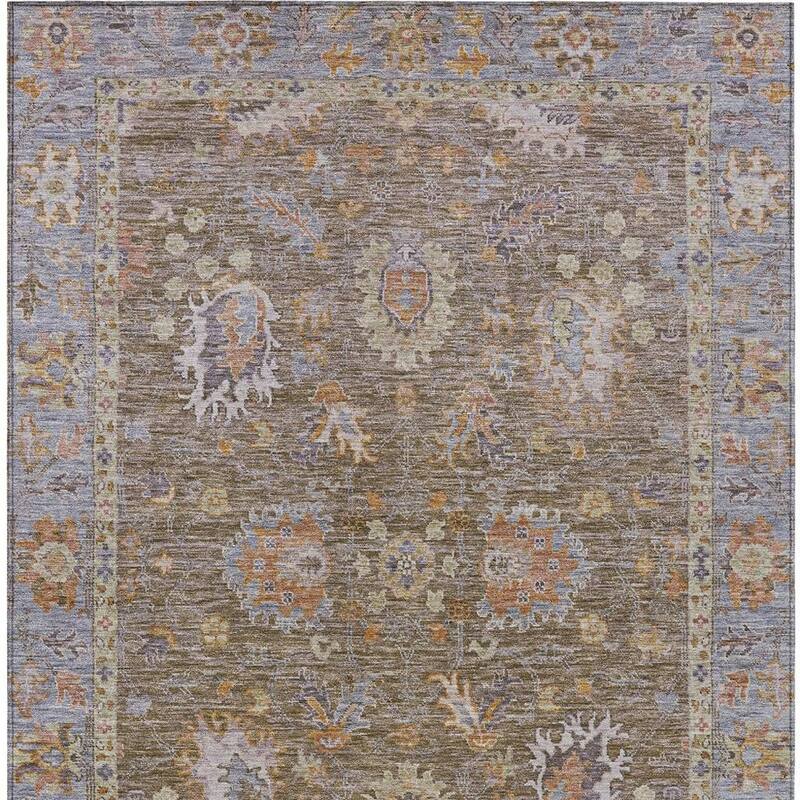 HomeRoots Floral Traditional Rectangle Outdoor Rug